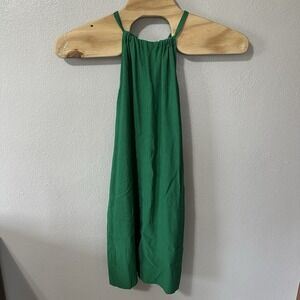 Banana Republic Halter Mini Dress Green‎ Women's Sz 4Tall Spring Summer Vacation